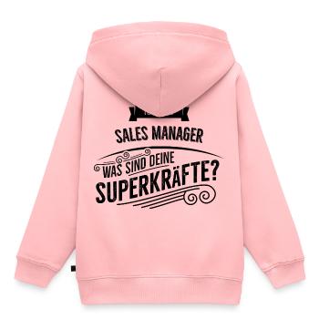 Sales Manager - Kinder Premium Organic Hoodie - Rosa - Hinten - AI Model Kid Female (0cm)