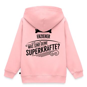 Erzieher - Kinder Premium Organic Hoodie - Rosa - Hinten - AI Model Kid Female (0cm)