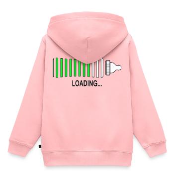 Laden - Kinder Premium Organic Hoodie - Rosa - Hinten - AI Model Kid Female (0cm)