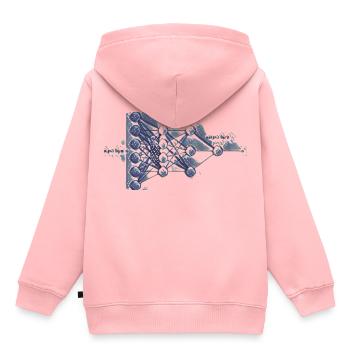 Deep Learning Ukiyoe-Effekt - Kinder Premium Organic Hoodie - Rosa - Hinten - AI Model Kid Female (0cm)