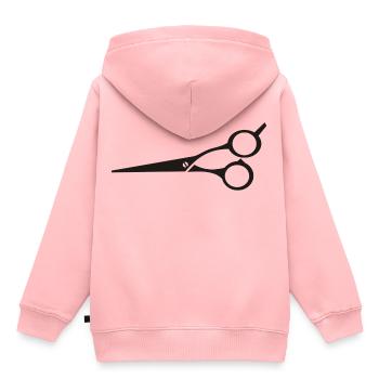 hairdresser barber barbier friseur coiffeur bart b - Kinder Premium Organic Hoodie - Rosa - Hinten - AI Model Kid Female (0cm)