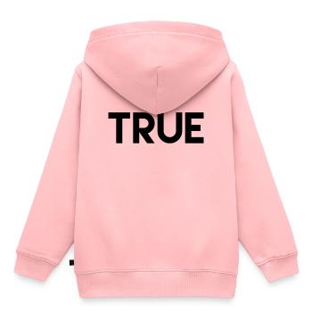 stylisches Design, true - Kinder Premium Organic Hoodie - Rosa - Hinten - AI Model Kid Female (0cm)