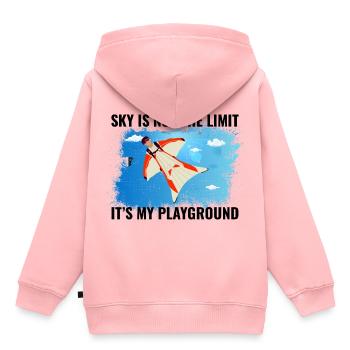 Wingsuit fliegen Base Jumping Fallschirmspringen Wingsuiting - Kinder Premium Organic Hoodie - Rosa - Hinten - AI Model Kid Female (0cm)