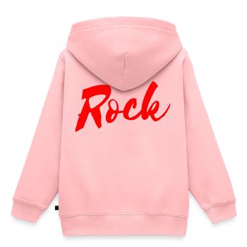 rock - Sweat Premium à capuche enfant bio - rose - Dos - AI Model Kid Female (0cm)