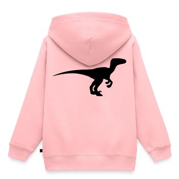Dinosaurs Velociraptor - Kids Premium Organic Hoodie - rose - Back - AI Model Kid Female (0cm)