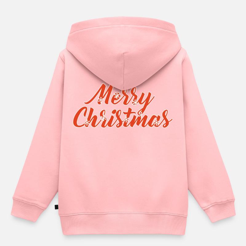 joyeux Noël - Sweat Premium à capuche enfant bio - rose