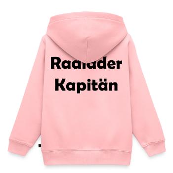 Capitaine de chargeuse sur pneus - Sweat Premium à capuche enfant bio - rose - Dos - AI Model Kid Female (0cm)