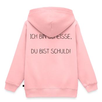 ich bin scheisse du bist schuld - Kinder Premium Organic Hoodie - Rosa - Hinten - AI Model Kid Female (0cm)