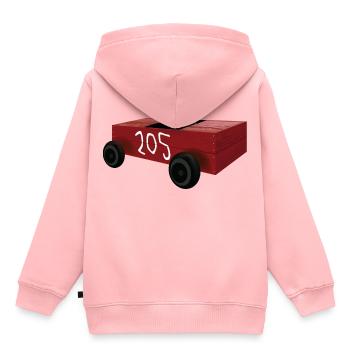Caisse a savon 205 - Sweat Premium à capuche enfant bio - rose - Dos - AI Model Kid Female (0cm)
