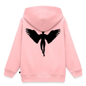 ange - Sweat Premium à capuche enfant bio - rose - Dos - AI Model Kid Female (0cm)
