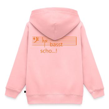 Des basst scho...! - Kinder Premium Organic Hoodie - Rosa - Hinten - AI Model Kid Female (0cm)