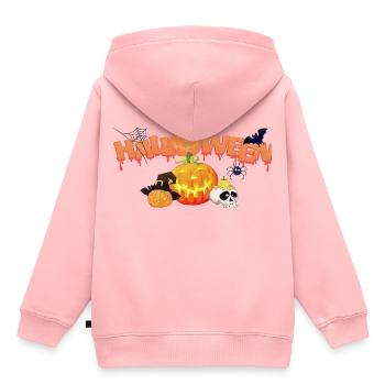 Halloween - Sweat Premium à capuche enfant bio - rose - Dos - AI Model Kid Female (0cm)