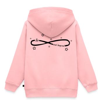 Bis zur Unendlichkeit und weiter - Kinder Premium Organic Hoodie - Rosa - Hinten - AI Model Kid Female (0cm)