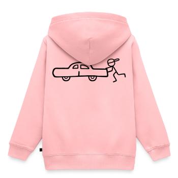 Pickup pushing - Who loves his car the pushes - Kids Premium Organic Hoodie - rose - Back - AI Model Kid Female (0cm)