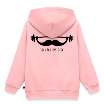 Workout like a Sir - Kinder Premium Organic Hoodie - Rosa - Hinten - AI Model Kid Female (0cm)