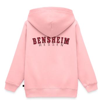 Bensheim Hessen - Kinder Premium Organic Hoodie - Rosa - Hinten - AI Model Kid Female (0cm)