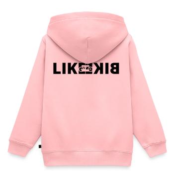 cycle de l'amour de course cycle cyclisme bicyclette lik - Sweat Premium à capuche enfant bio - rose - Dos - AI Model Kid Female (0cm)