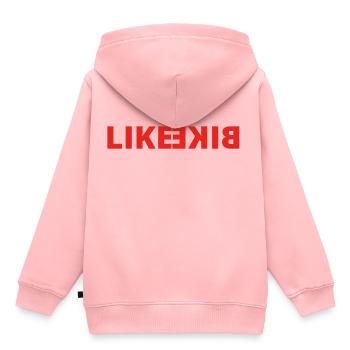 Comme le cycle de vélos de course de vélo cycline égale d'amour - Sweat Premium à capuche enfant bio - rose - Dos - AI Model Kid Female (0cm)