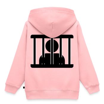 Hinter gittern - Kinder Premium Organic Hoodie - Rosa - Hinten - AI Model Kid Female (0cm)