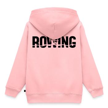 Rameurs aviron équipe rames - Sweat Premium à capuche enfant bio - rose - Dos - AI Model Kid Female (0cm)