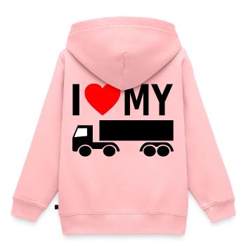 Truck Truck Truck Truck - Kids Premium Organic Hoodie - rose - Back - AI Model Kid Female (0cm)