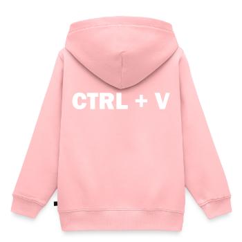 ctrl v - Kinder Premium Organic Hoodie - Rosa - Hinten - AI Model Kid Female (0cm)