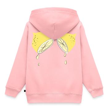 Wenn das Leben dir Zitronen gibt... - Kinder Premium Organic Hoodie - Rosa - Hinten - AI Model Kid Female (0cm)