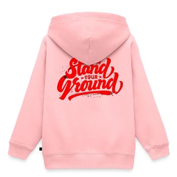 stand your ground - Kids Premium Organic Hoodie - rose - Back - AI Model Kid Female (0cm)