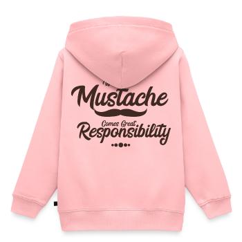Mustache - mustache beard - Kids Premium Organic Hoodie - rose - Back - AI Model Kid Female (0cm)