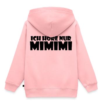 J'écoute seulement MIMIMI - Sweat Premium à capuche enfant bio - rose - Dos - AI Model Kid Female (0cm)