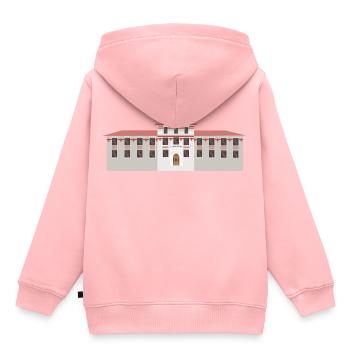 building house homes architektur haus gebaeude74 - Kinder Premium Organic Hoodie - Rosa - Hinten - AI Model Kid Female (0cm)