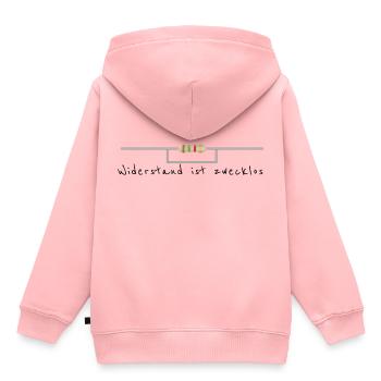 La résistance est inutile - Sweat Premium à capuche enfant bio - rose - Dos - AI Model Kid Female (0cm)