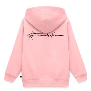 Katharina Hepburn Signature - Sweat Premium à capuche enfant bio - rose - Dos - AI Model Kid Female (0cm)