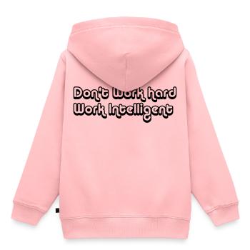 TRAVAIL INTELLIGENT - Sweat Premium à capuche enfant bio - rose - Dos - AI Model Kid Female (0cm)