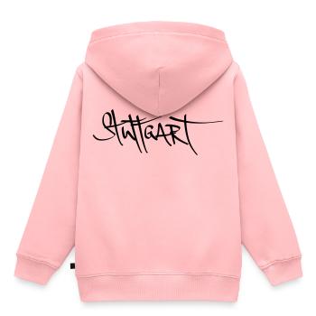 Stuttgart - Sweat Premium à capuche enfant bio - rose - Dos - AI Model Kid Female (0cm)