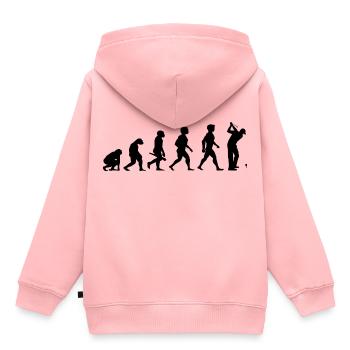 Evolution Golf Golfer Golfspieler Golfplatz - Kinder Premium Organic Hoodie - Rosa - Hinten - AI Model Kid Female (0cm)