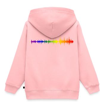 Sound Musik Gay Pride - Kinder Premium Organic Hoodie - Rosa - Hinten - AI Model Kid Female (0cm)