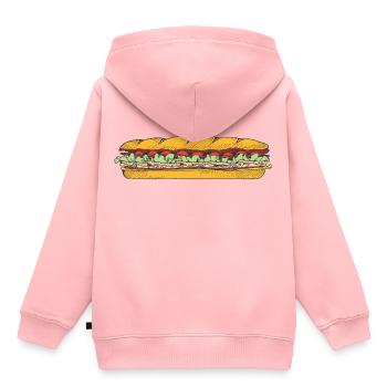 kaese cheese pizza sandwich maus mouse food97 - Kinder Premium Organic Hoodie - Rosa - Hinten - AI Model Kid Female (0cm)