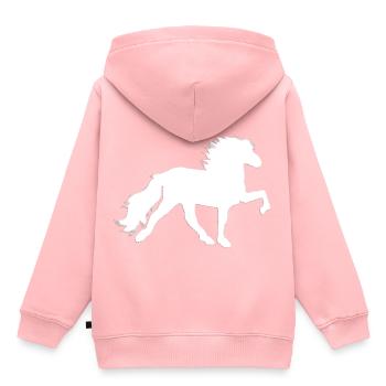 Tölter weiß - Kinder Premium Organic Hoodie - Rosa - Hinten - AI Model Kid Female (0cm)