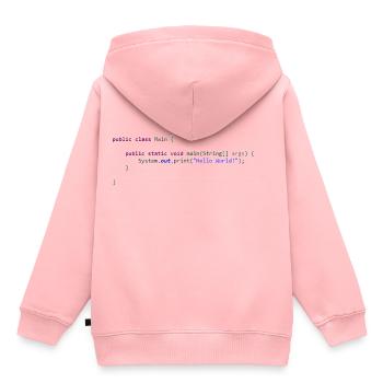 Java Hello World! gift idea - Kids Premium Organic Hoodie - rose - Back - AI Model Kid Female (0cm)