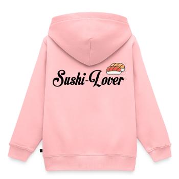 amant de sushi - Sweat Premium à capuche enfant bio - rose - Dos - AI Model Kid Female (0cm)