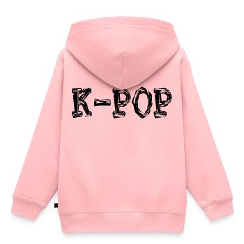 K-POP - Sweat Premium à capuche enfant bio - rose - Dos - AI Model Kid Female (0cm)
