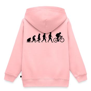 Evolution Fahrrad Radsport Zweirad Sport - Kinder Premium Organic Hoodie - Rosa - Hinten - AI Model Kid Female (0cm)