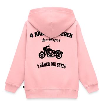 Motorrad - 2 Räder bewegen die Seele - Kinder Premium Organic Hoodie - Rosa - Hinten - AI Model Kid Female (0cm)