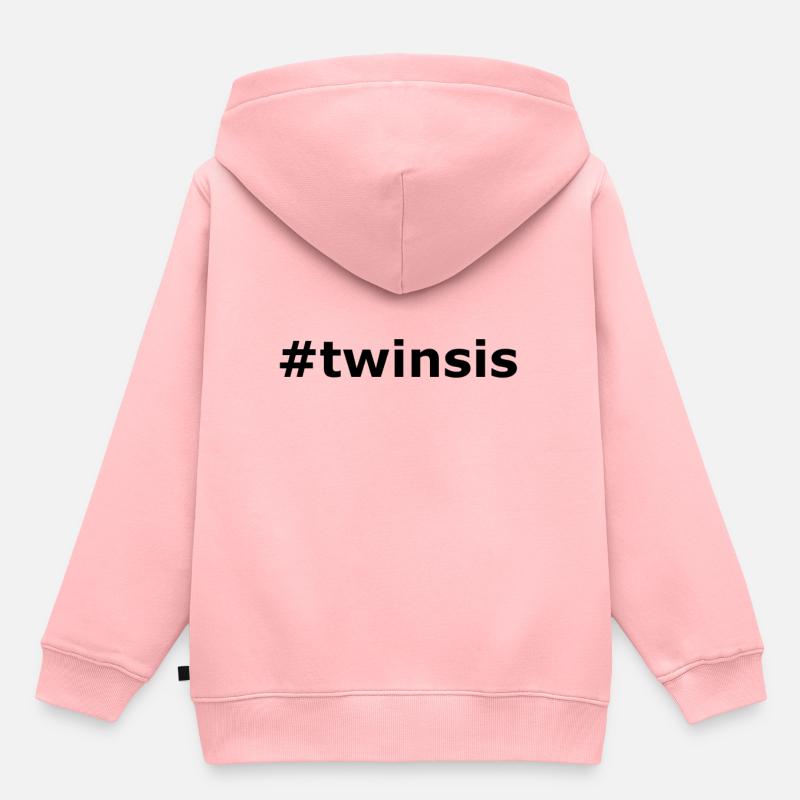 twinsis - Sweat Premium à capuche enfant bio - rose