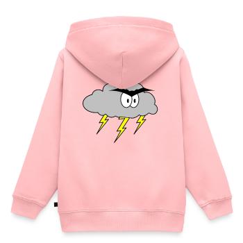 Angry cloud - Kids Premium Organic Hoodie - rose - Back - AI Model Kid Female (0cm)