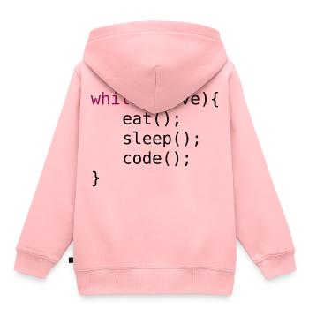Funny code source code - Kids Premium Organic Hoodie - rose - Back - AI Model Kid Female (0cm)