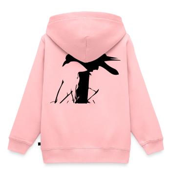 rabe - Sweat Premium à capuche enfant bio - rose - Dos - AI Model Kid Female (0cm)
