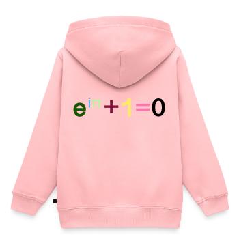 Mathématiques - Identité d’Euler - Sweat Premium à capuche enfant bio - rose - Dos - AI Model Kid Female (0cm)