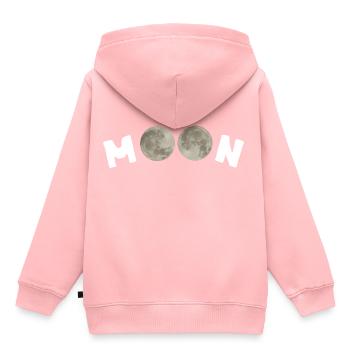lune - Sweat Premium à capuche enfant bio - rose - Dos - AI Model Kid Female (0cm)